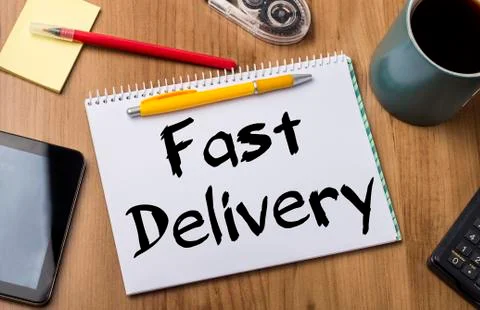 Fast Delivery - Note Pad With Text Photos