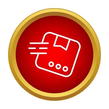 Fast delivery package icon representing shipping service Stock Illustration