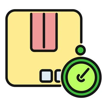 Fast delivery package with stopwatch icon concept イラスト素材