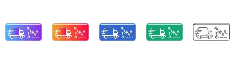 Fast Delivery Performance and Logistics Chart Icon Stock Illustration