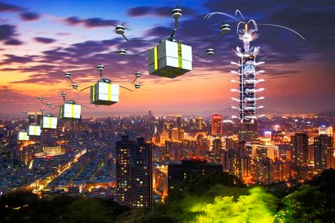 Fast delivery post package for adv or others purpose use Illustrazione stock