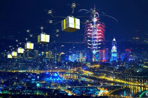 Fast delivery post package Stockillustratie