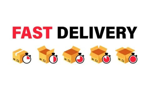 Fast delivery service icon. Vector on isolated white background. EPS 10 Stock Illustration