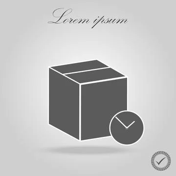 Fast Delivery Service line flat icon for mobile application, button and websi Stock Illustration