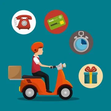 Fast delivery set icons Stockillustratie