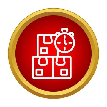 Fast delivery time for shipping parcels icon Stock Illustration