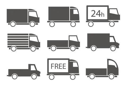 Fast delivery truck icon vector Stock Illustration