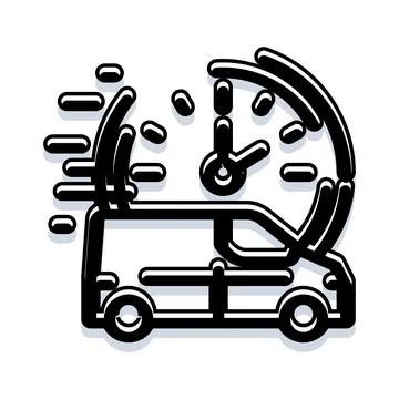 Fast delivery van bringing express logistics service Stock Illustration
