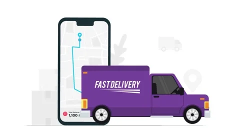 Fast delivery Van Stock Footage 267184062
