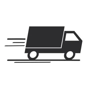Fast delivery van icon vector illustration Illustrazione stock
