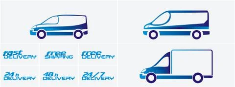 Fast delivery vector set Stock Illustration