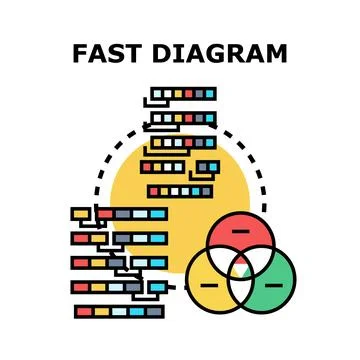 Fast diagram illustrating concept analysis and problem solving Stock Illustration