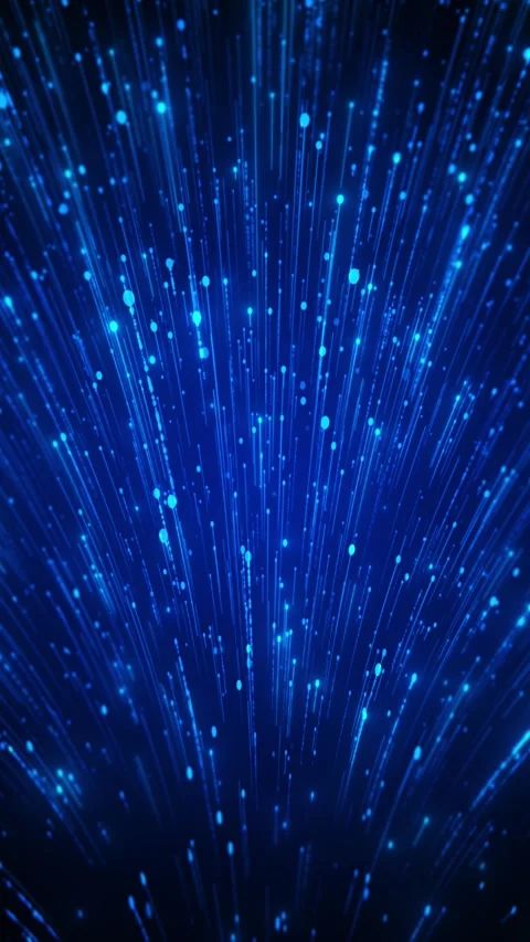 Fast digital data rays visual electric beams, glowing node trails, dark depth, r Stock Footage 340469844