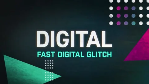 Fast Digital Glitch Tittle Catálogo de After Effects