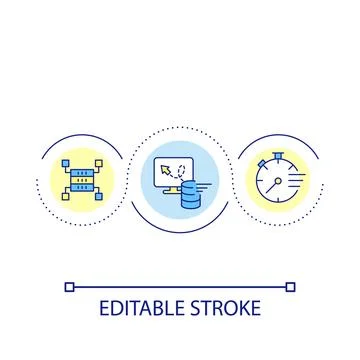 Fast digital operation loop concept icon イラスト素材