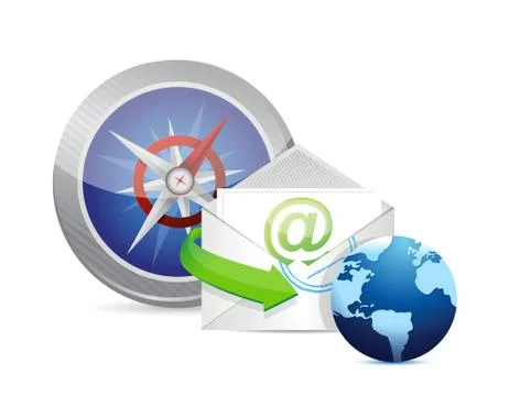 Fast direct mail service concept illustration イラスト素材
