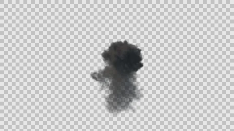 Fast disappearing detailed explosion Stock Footage 67733562