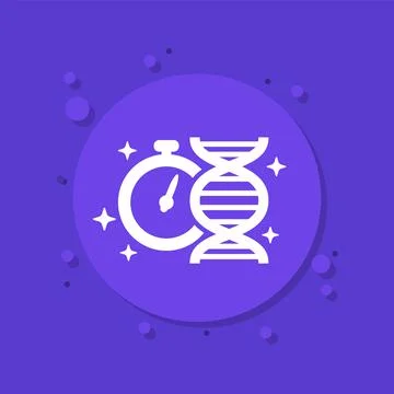 Fast dna test, genetic testing icon, vector Illustrazione stock