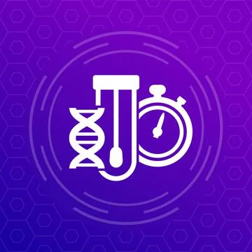 Fast dna test icon, vector Stock Illustration