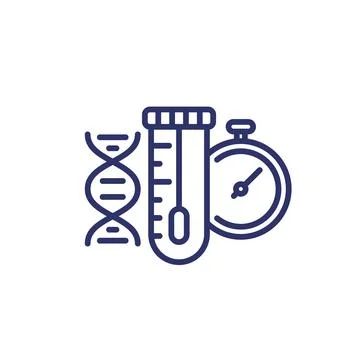 Fast dna test line icon Stockillustratie