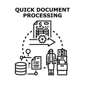 Fast document processing and efficient management system 库存插图