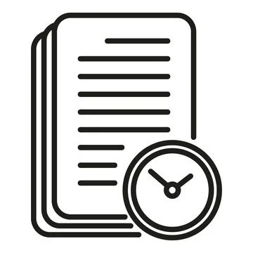 Fast documents icon outline vector. Rush job Stock Illustration