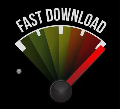 Fast download speedometer Stock Illustration