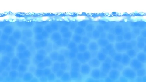Fast draining blue water with caustics 3D animation with alpha Stock Footage 169217790