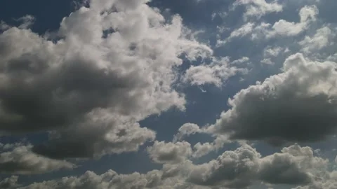 Fast drifting clouds, blue sky - HYPERLAPSE Stock Footage 148312527