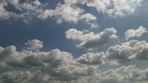 Fast drifting clouds, blue sky - HYPERLAPSE Stock Footage 148312635