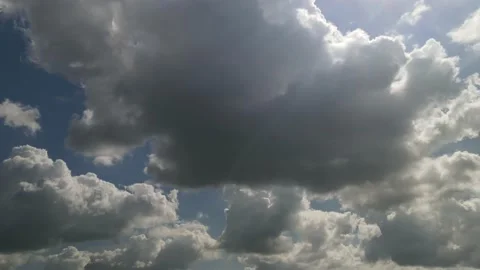 Fast drifting clouds, blue sky - HYPERLAPSE Stock Footage 148312707