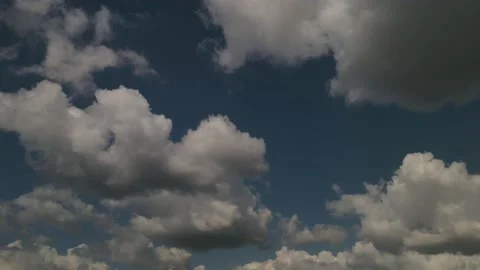 Fast drifting clouds, blue sky - HYPERLAPSE Stock Footage 148312726