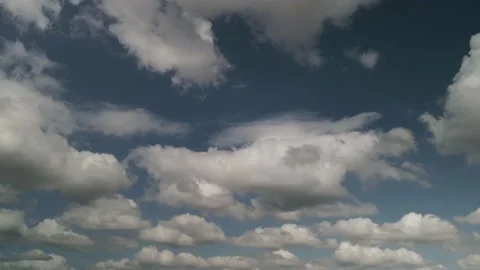 Fast drifting clouds, blue sky - HYPERLAPSE Stock Footage 148312756