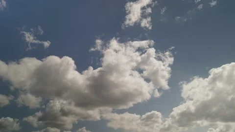 Fast drifting clouds, blue sky - HYPERLAPSE Stock Footage 148312797