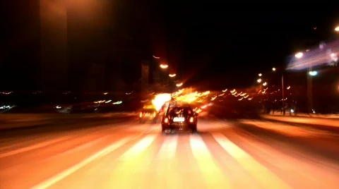 Fast drive by a car. Time lapse. Stock Footage 739548