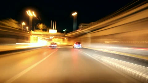 Fast drive in the highway timelapse Stock-Footage 210652263