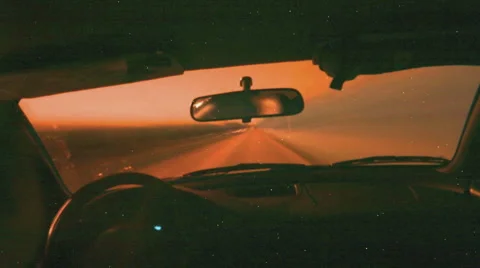 Fast Drive, infrared through the windshield timelapse 库存影片 1890213