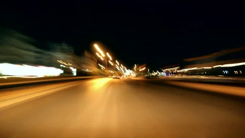 Fast drive in the town  timelapse Stock Footage 210651477