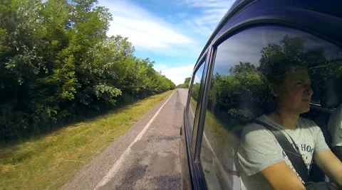 Fast driving a car. Stock Footage 54907921