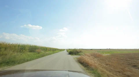 Fast driving in countryside - timelapse Stock Footage 35848728