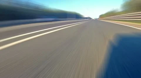 Fast Driving on the Highway, blurred Stock Footage 11734035