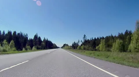 Fast Driving on the Highway Stock Footage 11152050