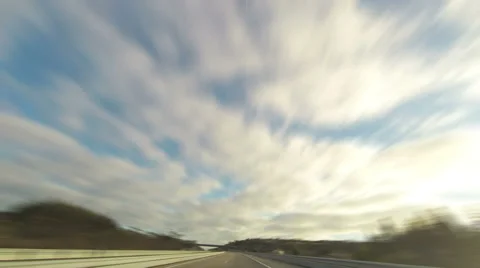 Fast Driving on the Highway Stock Footage 46201287