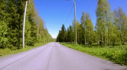 Fast Driving on the Road Stock Footage 11151431