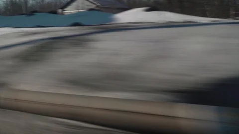 Fast driving. View from the window Stock Footage 105260074