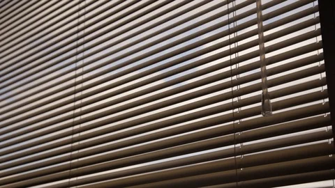 Fast drop of window blinds Stock Footage 87831576
