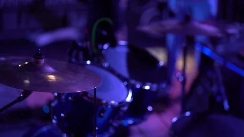 Fast drumming at a concert Stock Footage 111729006