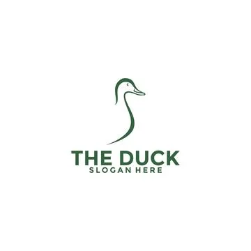 Fast Duck Vector , Mallard logo hunting. Duck farm Logo Vector illustration.. Stock Illustration