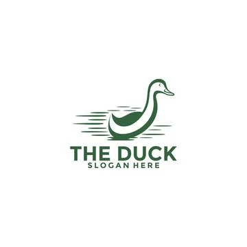 Fast Duck Vector , Mallard logo hunting. Duck farm Logo Vector illustration.. Stock Illustration