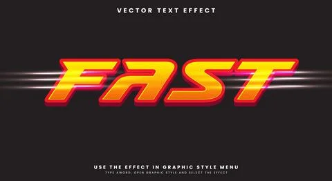 Fast editable text effect Template Stock Illustration